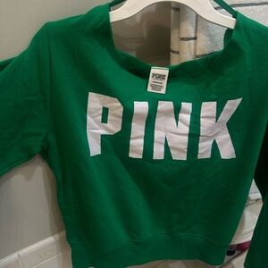 Victoria Secret Pink Off the shoulder sweatshirt Size S